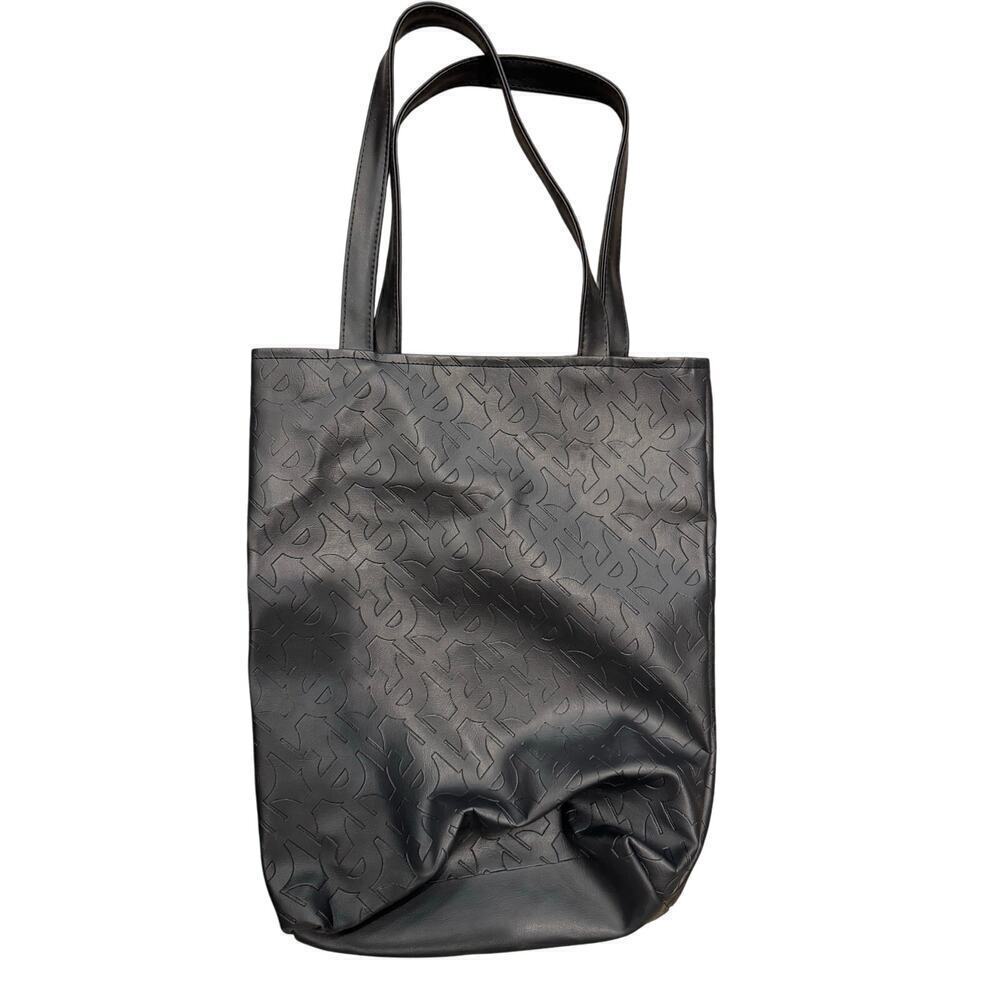 Black Filthy Rich Faux Leather Tote